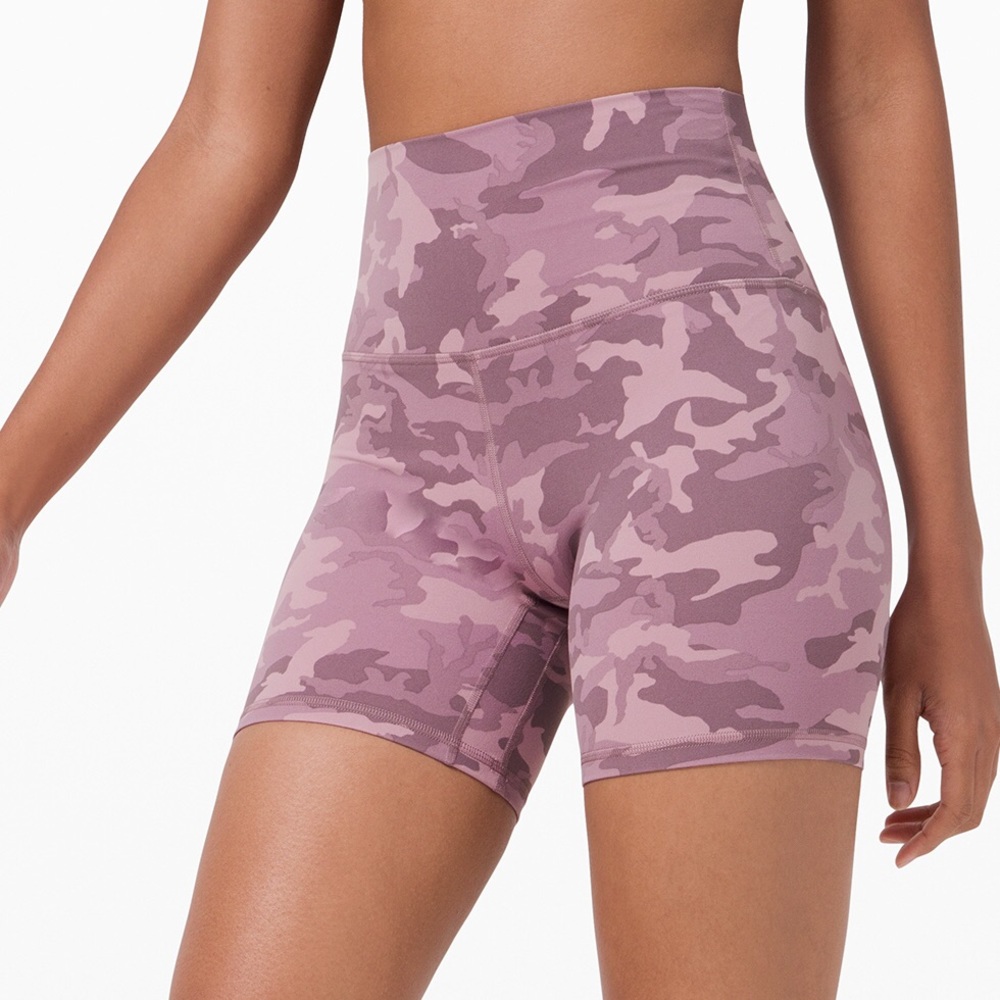 NWT Lululemon Align Shorts Pink Camo 6”